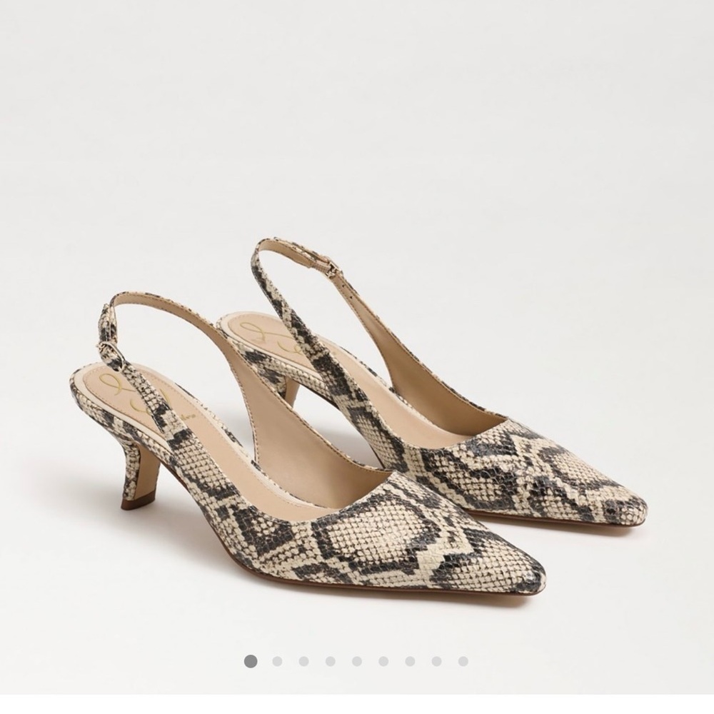 Sam Edelman Bianka Snake Slingback Heels $150 size 8.5